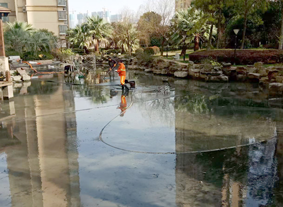 仙居景观池淤泥清理